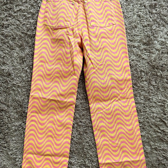 The Ragged Priest Pink and Yellow High Rise Jeans - Picture 8 of 9